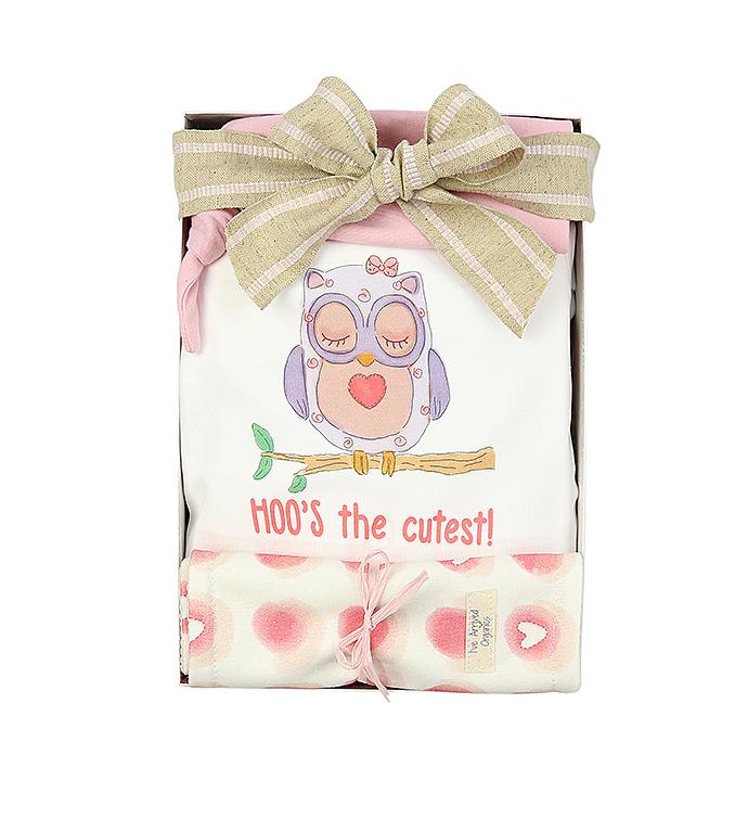 Organics Gift Box in Pink Owl